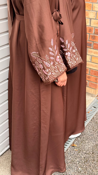 Premium front open Nida Abaya